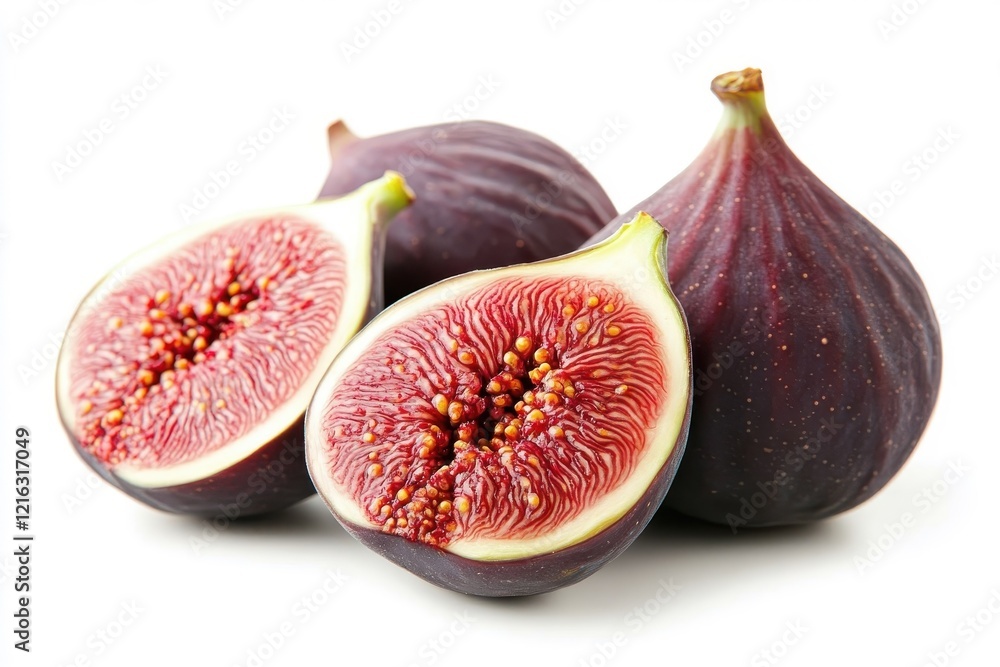 Fresh fig fruit isolated on a white background. Fresh fig fruit isolated on a white background.