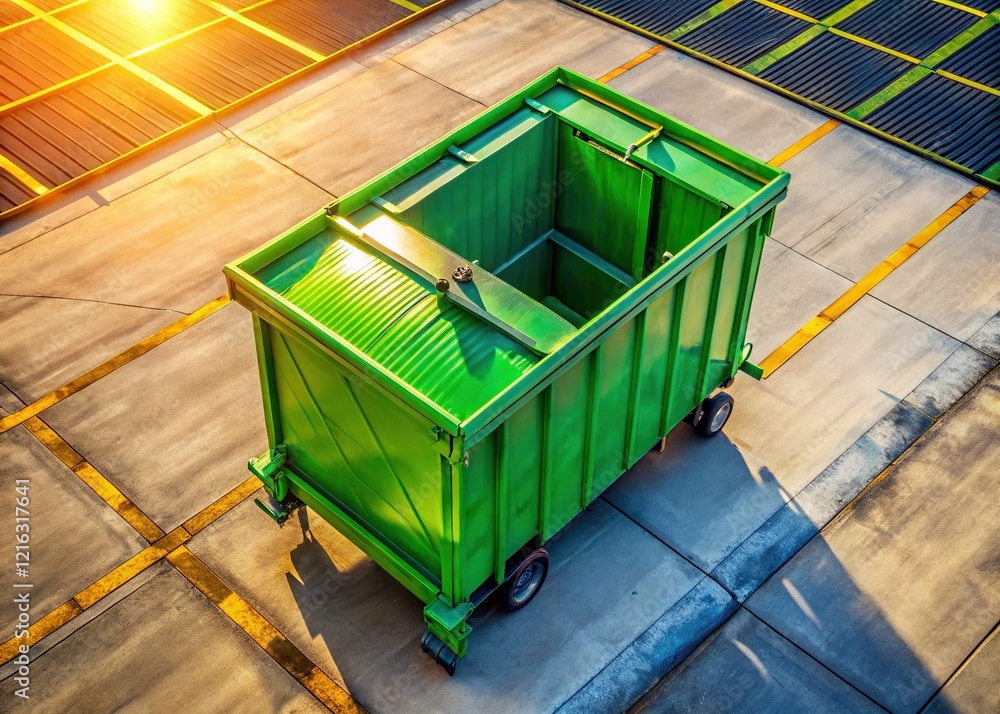 High-Quality Green Industrial Dumpster on Wheels for Efficient Waste Management