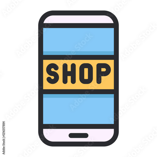 smartphone shop filled icon