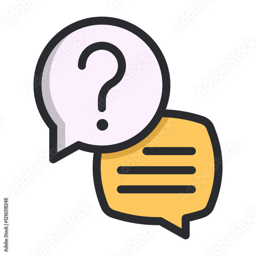 faq help chat filled icon