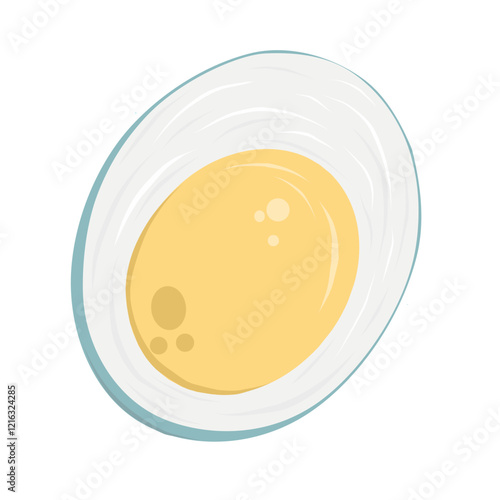 boiled duck egg vector illustration
