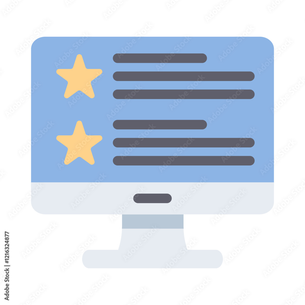 computer review product flat icon computer review product flat icon