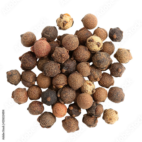 Assorted Dried Whole Allspice Berries in a Pile