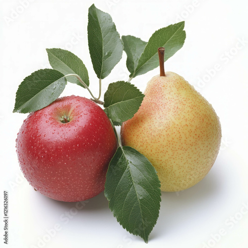 Apple And Pear Isolated