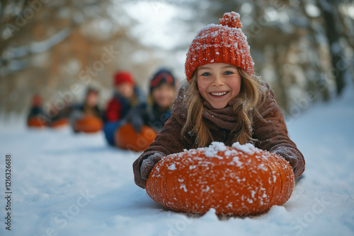 Family Having Fun In Winter