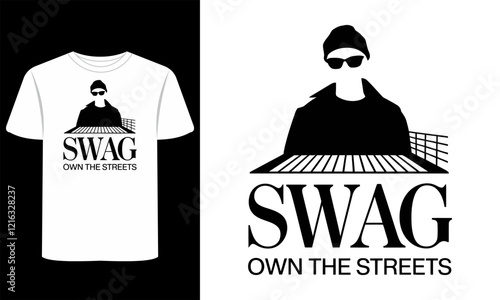 vector T-Shirt Urban Swagger Streetwear Illustrations for Youthful Apparel and Trendy Lifestyle Designs