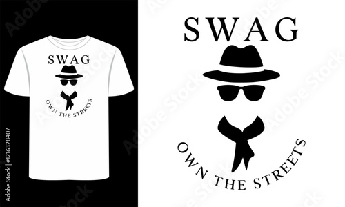 vector T-Shirt Urban Swagger Streetwear Illustrations for Youthful Apparel and Trendy Lifestyle Designs
