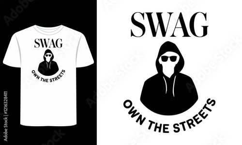 vector T-Shirt Urban Swagger Streetwear Illustrations for Youthful Apparel and Trendy Lifestyle Designs