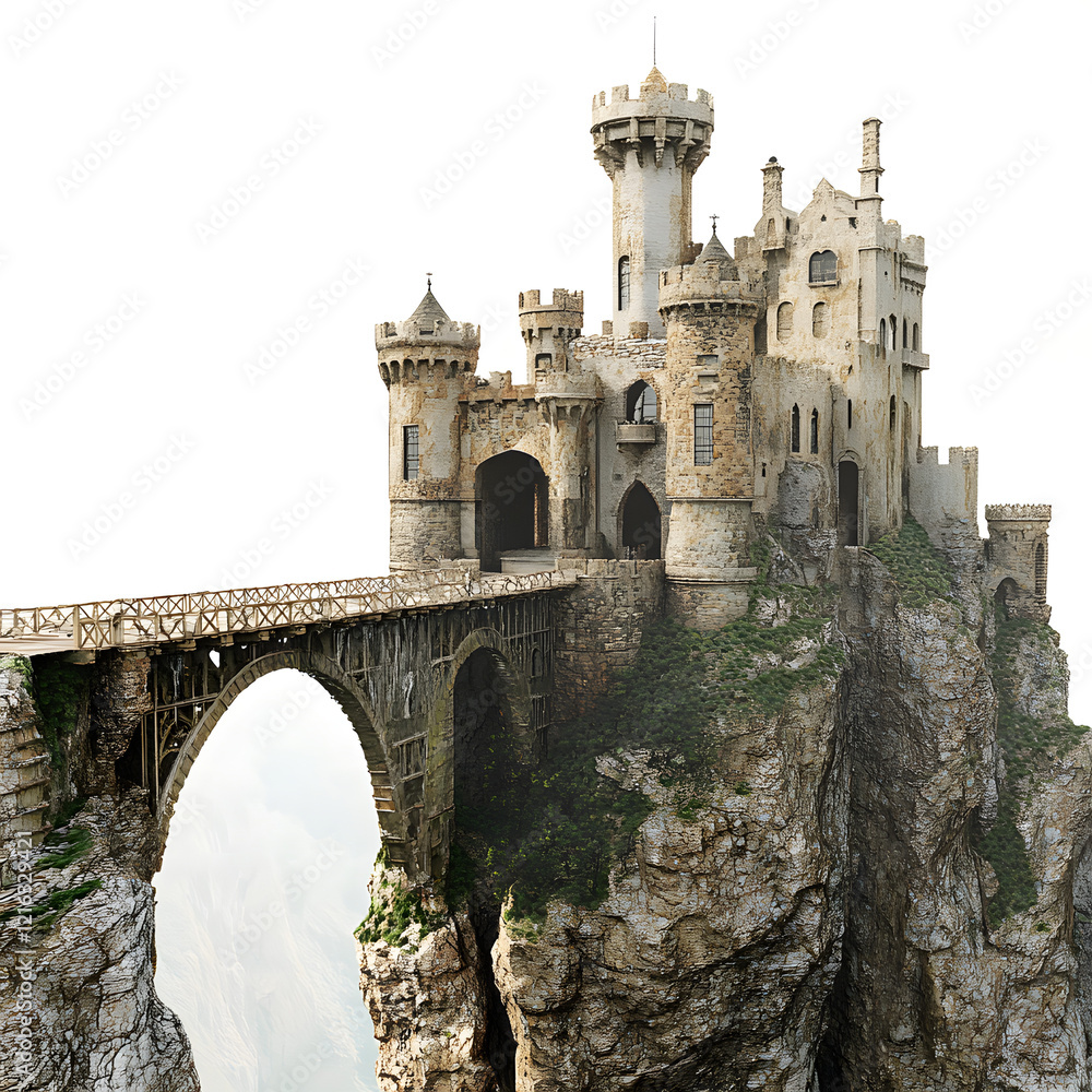 Majestic Mountaintop Castle on a Bridge Majestic Mountaintop Castle on a Bridge