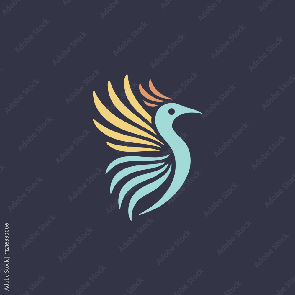 Obraz premium Bird of paradise logo