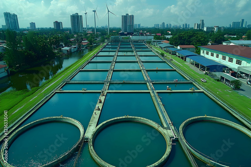 Aerial Photo of Water Treatment Plant photo