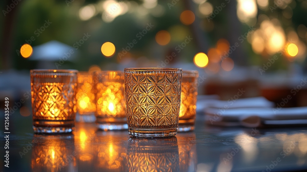 Outdoor dining setting with wooden tables and chairs, Outdoor dining setting with wooden tables and chairs,
