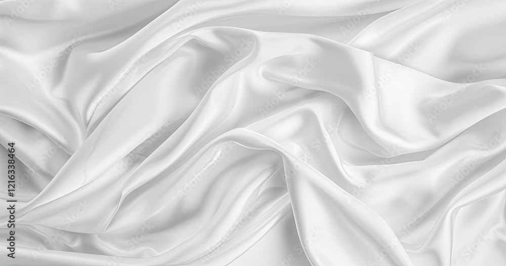 A smooth, white silk fabric draped elegantly, showcasing texture and sheen. A smooth, white silk fabric draped elegantly, showcasing texture and sheen.