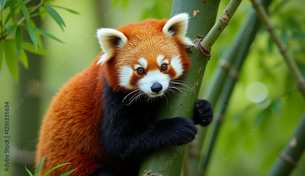 Fototapeta premium red panda in the wild