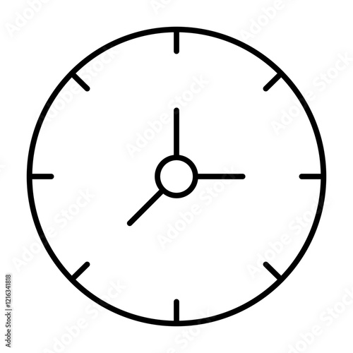 wall clock line icon