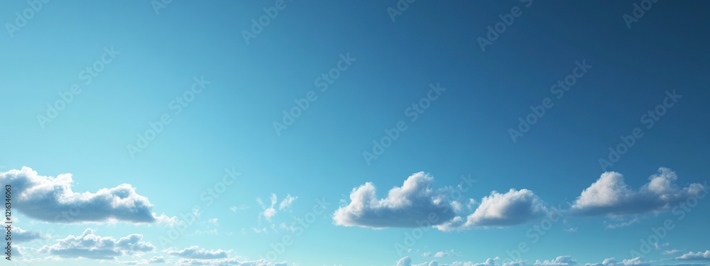 A beautiful sunny sky with soft white clouds and a clear, bright atmosphere A beautiful sunny sky with soft white clouds and a clear, bright atmosphere