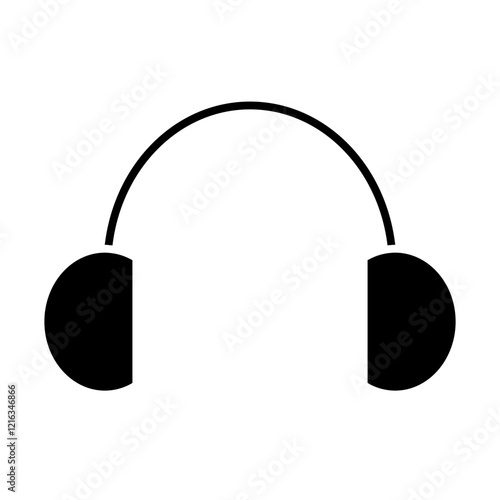 headset glyph icon