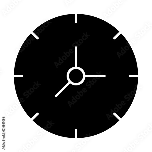 wall clock glyph icon