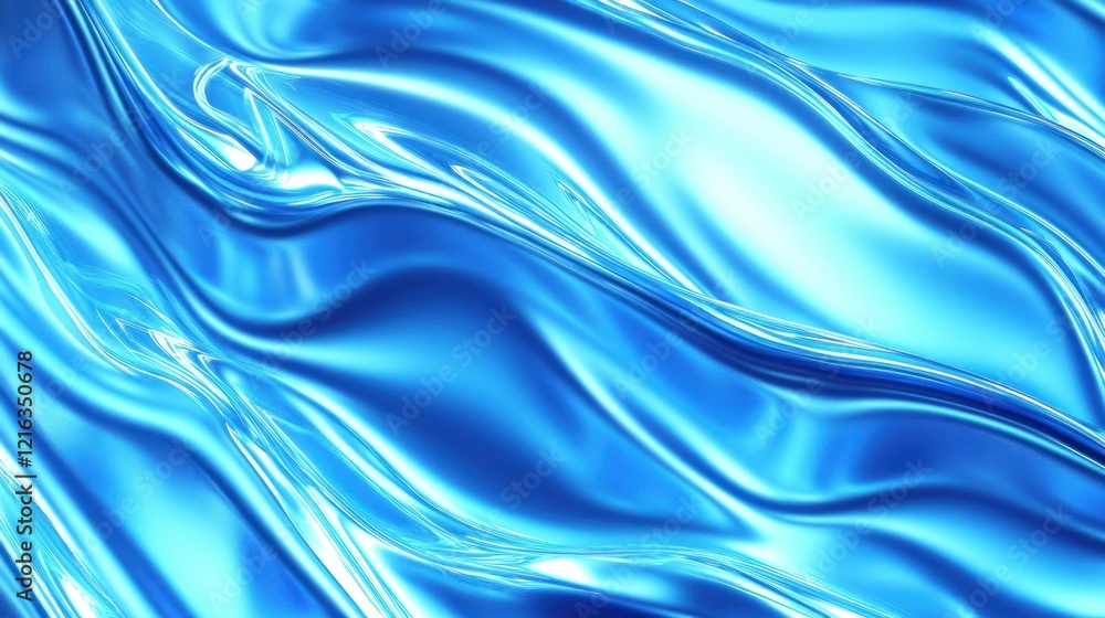 Naklejka premium Abstract Blue Liquid Swirls: A Stunning Digital Art