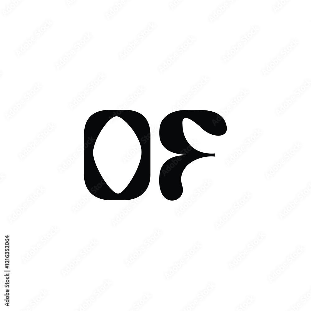 OF monogram logo design letter text name symbol monochrome logotype alphabet character simple logo OF monogram logo design letter text name symbol monochrome logotype alphabet character simple logo