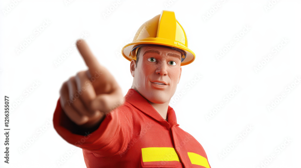 factory emergency worker. Safety officer in hard hat giving evacuation instructions confidently factory emergency worker. Safety officer in hard hat giving evacuation instructions confidently