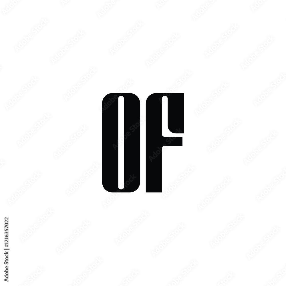OF monogram logo design letter text name symbol monochrome logotype alphabet character simple logo OF monogram logo design letter text name symbol monochrome logotype alphabet character simple logo