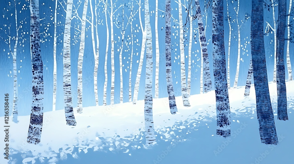 Close up of winter forest and branchs of tree Close up of winter forest and branchs of tree