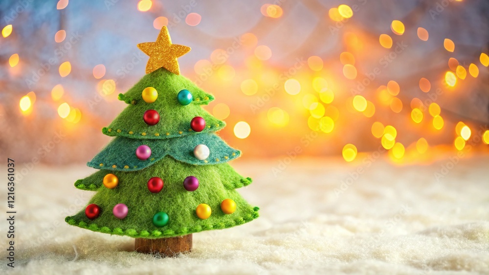 Cute Wool Felt Christmas Tree - Festive Holiday Decor Cute Wool Felt Christmas Tree - Festive Holiday Decor