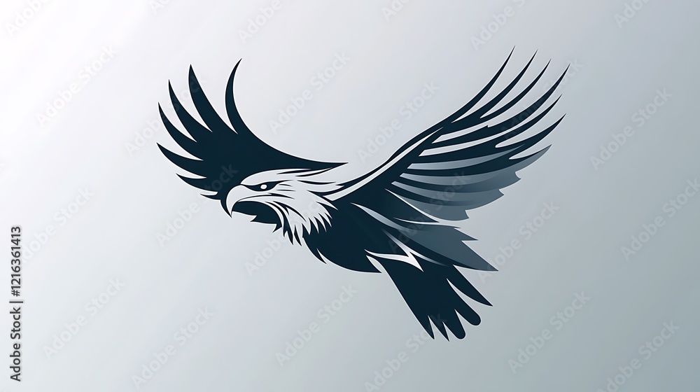 Obraz premium Shimmering golden eagle artwork showcasing metallic feathers and dark tones