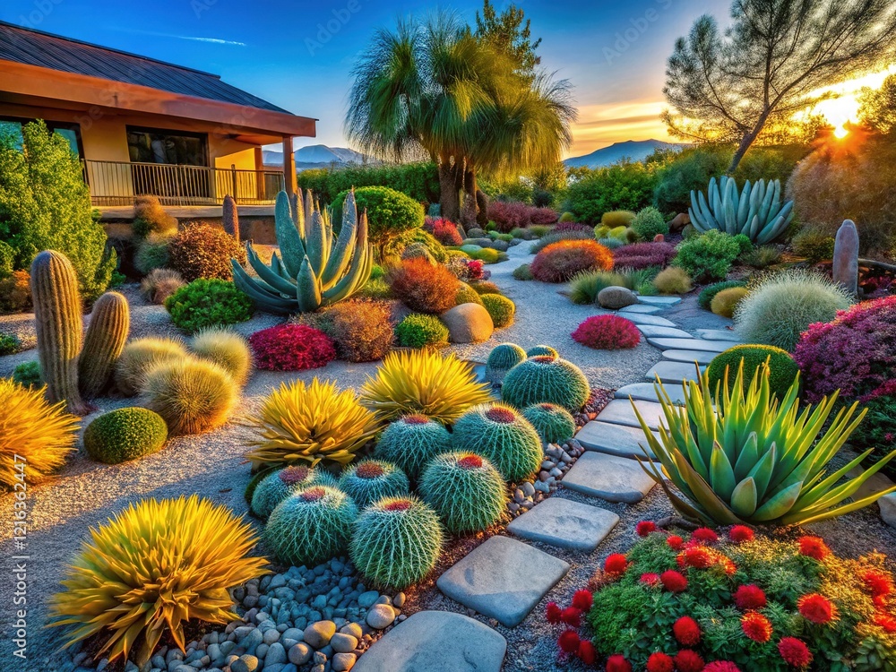 Fototapeta premium Drought-Tolerant Landscaping - Stunning Outdoor Design