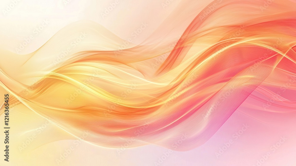 Abstract Orange and Pink Waves: A Serene Digital Artwork Abstract Orange and Pink Waves: A Serene Digital Artwork