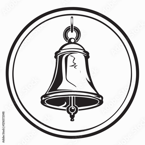 Ringing bell Logo Vector Images isolated on white background.