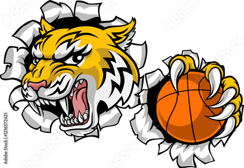 A wildcat or bobcat lynx bobcats wildcats sports team basketball ball mascot