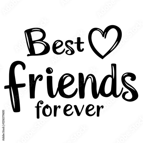 Best friends forever lettering