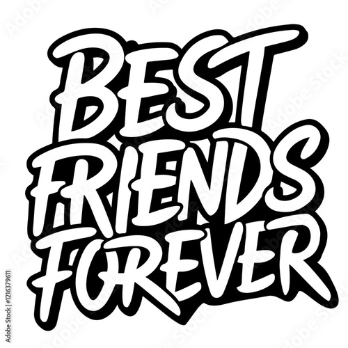 Best friends forever lettering