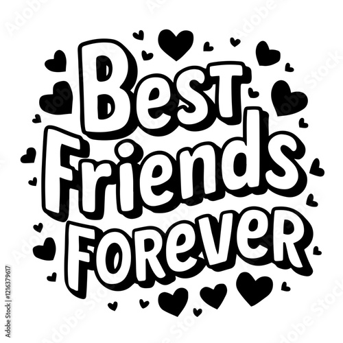 Best friends forever lettering
