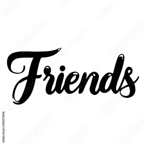 Friends lettering