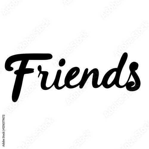 Friends lettering