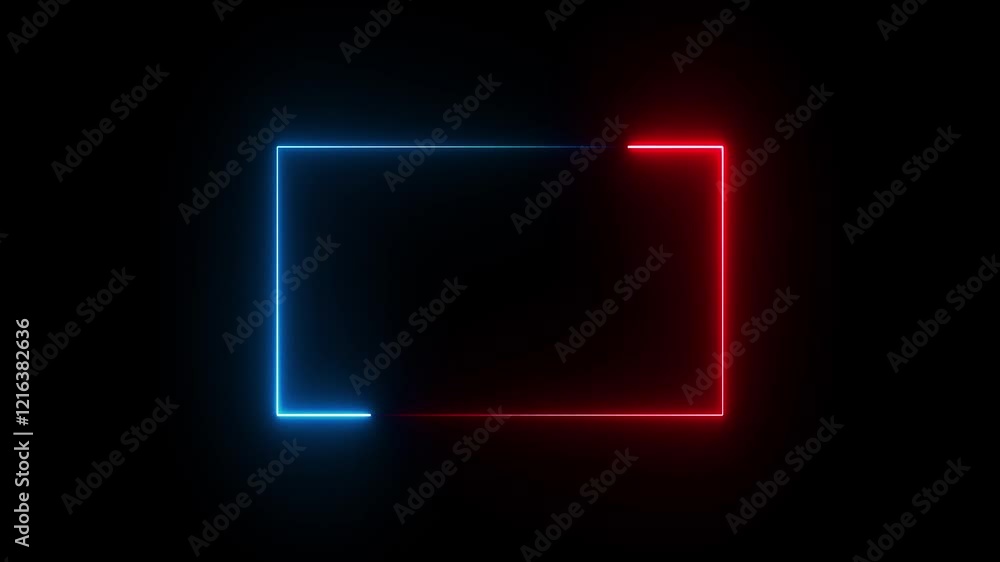 Neon Rectangle Frame. Neon Rectangle Frame.