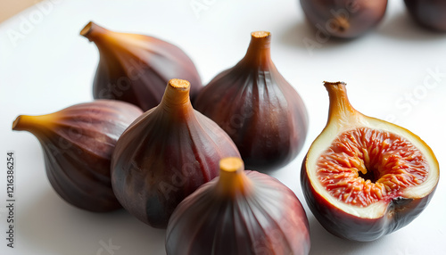 Fresh garlic and onion bulbs with cloves isolated on a white background