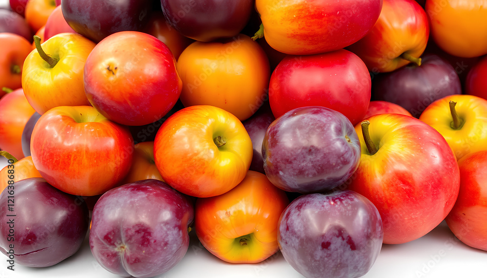 Fresh fruits and berries with vibrant colors and organic vegetables