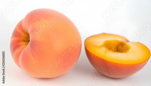 Ripe apricots isolated on a white background