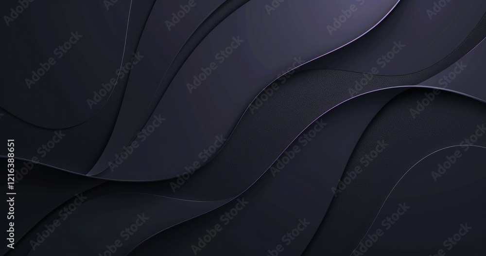 Obraz premium Abstract dark waves with smooth curves and textures for a modern design aesthetic.