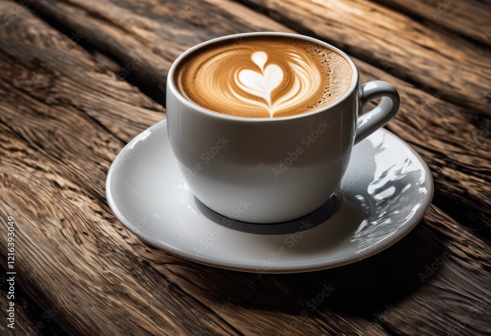 artistic close empty coffee cup resting rustic wooden table featuring subtle textures natural shadows, beverage, drinkware, ceramics, kitchen, interior artistic close empty coffee cup resting rustic wooden table featuring subtle textures natural shadows, beverage, drinkware, ceramics, kitchen, interior