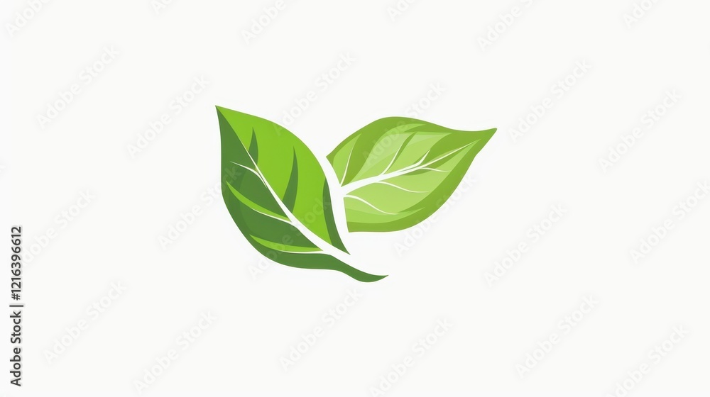 Fototapeta premium Elegant Green Leaves Design