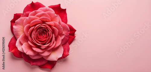 Red and pink Isolated of a Captivating Rose Flower Showcasing Intricate  creative concept idea design photo