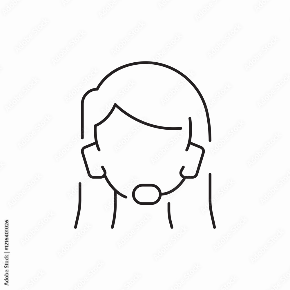 customer service support icon vector sign customer service support icon vector sign