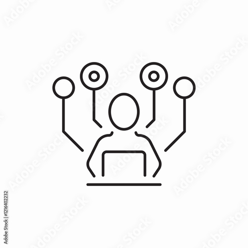 multi user network icon vector sign