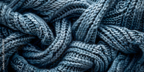 Intertwined Threads: A Textured Close-Up of a Knitted Fabric