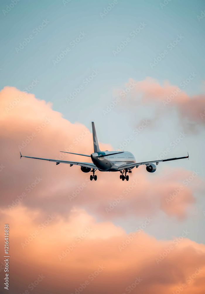 the plane flies in pink clouds the plane flies in pink clouds